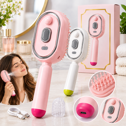 Electric Spray Retractable Air Cushion Comb – USB Rechargeable Hair Mist Brush for Smooth, Tangle-Free & Shiny Hair